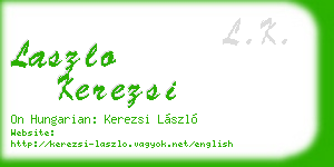 laszlo kerezsi business card